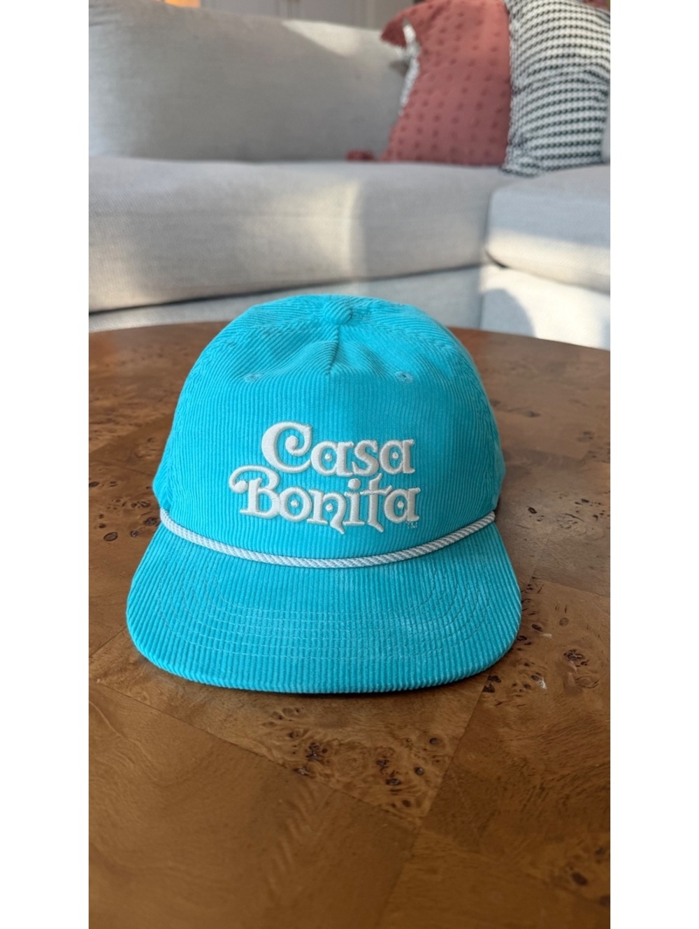 Casa Bonita Turquoise Corduroy Snapback Hat